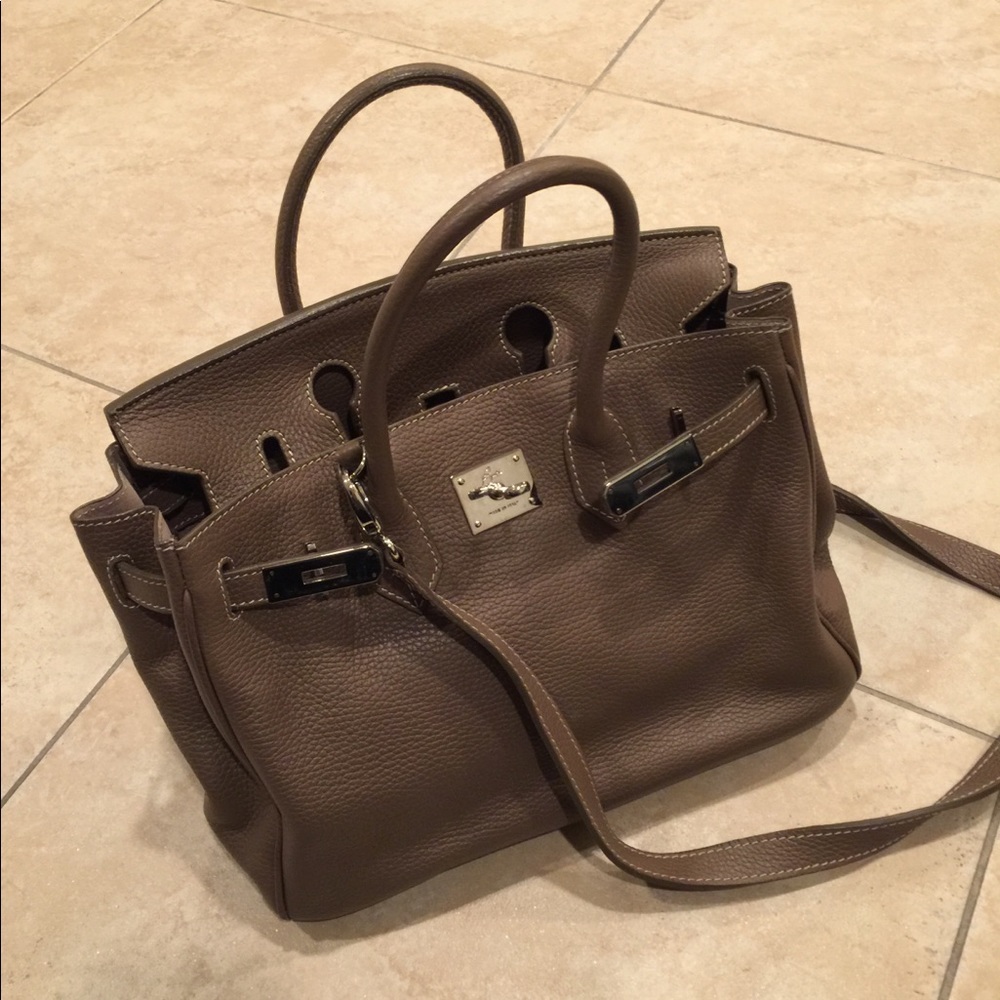 Teddy blake taupe shoulder/handheld bag